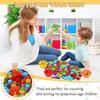Creative Hairball Skill Learning Toy Rainbow Counting Pompoms Color Matching Toy Set  Teaching Aids