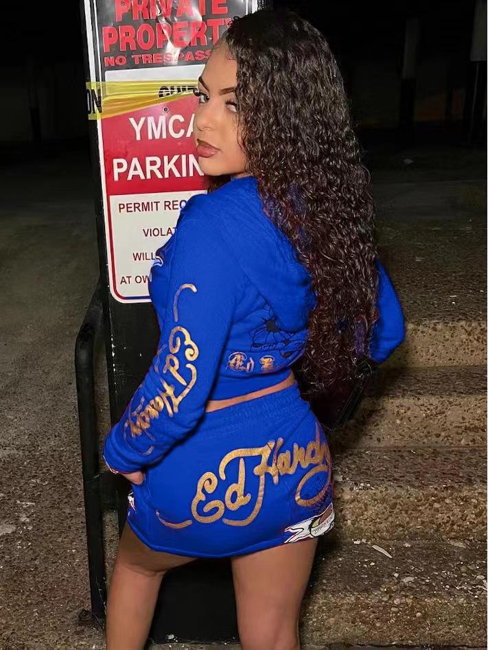 2024 Spring European & American Women's Fashion Printed Skirt Set XH901