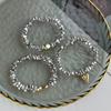 3Pcs/Set Vintage Irregularity Unique Design Bead Heart-Shaped Pendant Bracelet Set For Woman Fashion Jewelry Holiday Gifts
