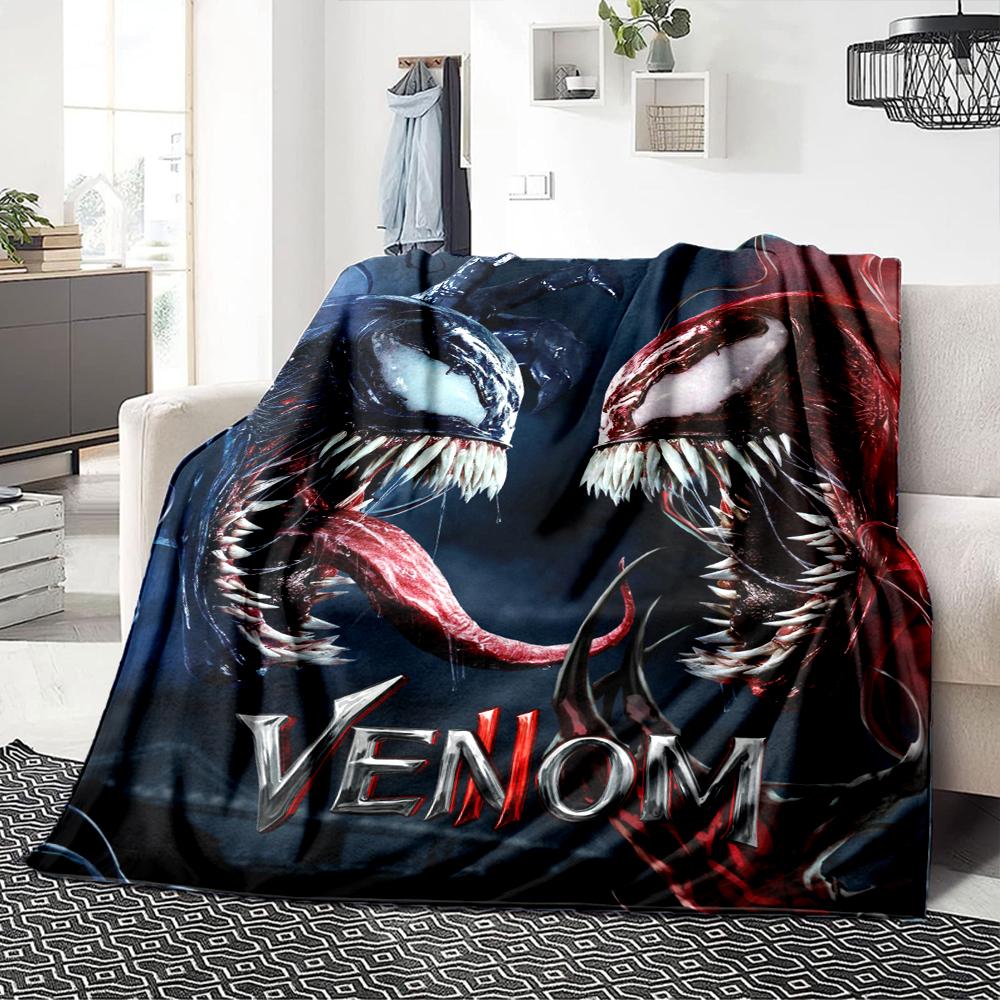 Venom Carnage Clash Blanket Soft Throw Blanket For Home Bedroom Bed Sofa Travel Office Solid Christmas Blanket