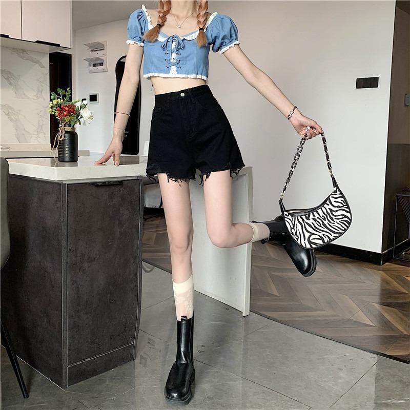 Summer Women's Jeans Shorts Broken High Waist Sexy Pants Denim Jeans