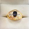 Black Onyx Oval Cut With 925 Silver Gold Plated Ring For Men's #A831 JL375666934313