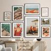 Sea Bathing Beach Girl Fruit Juice Nordic Landscape Posters Wall Art Canvas Painting Hotel Gallery Pictures Of Living Room Decor