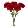 5 Pcs Artificial Faux Silk Carnation Picks 11.4" Fake Carnation Flowers with Stem Wedding Table Centerpieces Floral Arrangement