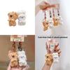 Rabbit Bear Plush Animal Keychain Set With Soft Fur For Kids And Collectors