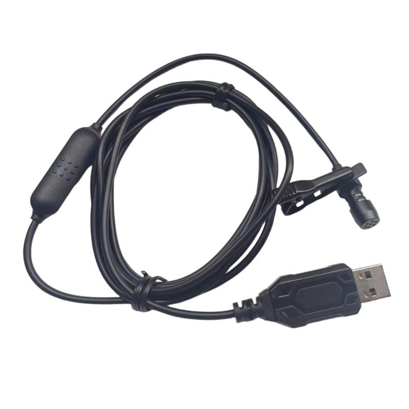 

Clip On Lapel Mic USB Connection Metal Body Clear Auditory Recording For Online Meetings Video Conferencing 1