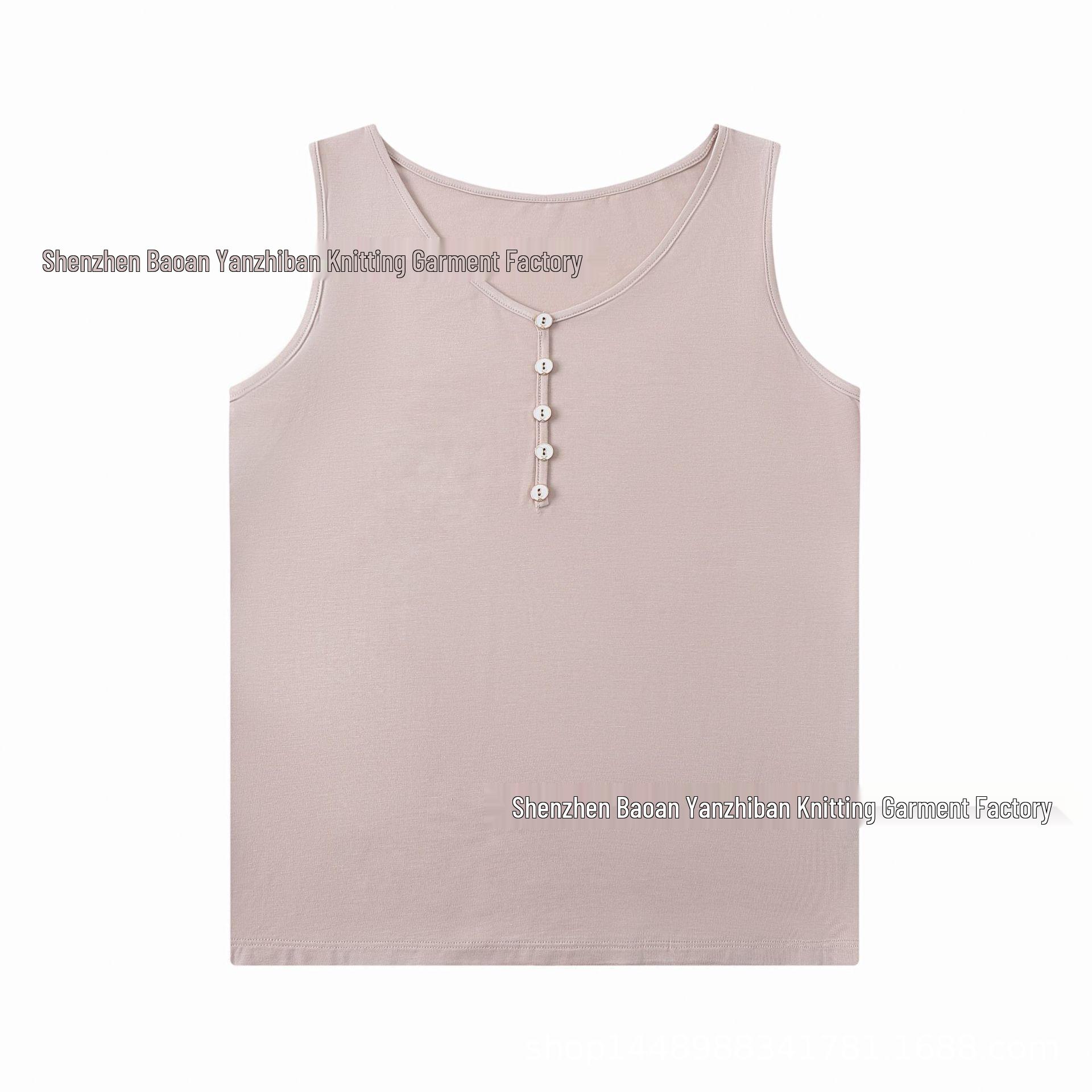 

Женский утягивающий жилет без рукавов Yanzhiban из хлопка с пуговицами One Size розовый