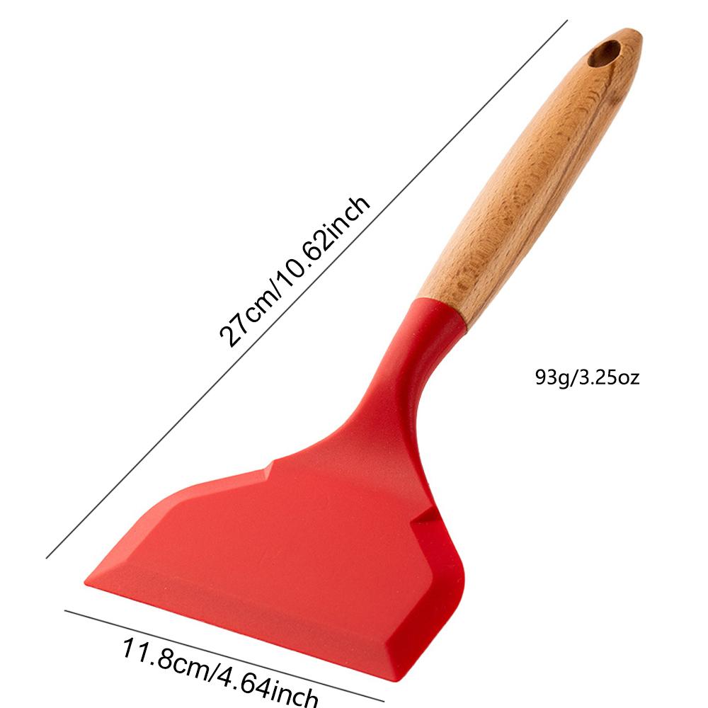 1Pc Silicone Heat Resistant Spatula Household Food Grade Non-stick Frying Pan Sushi Steak Fish Pancake Baking Scoop Kitchen Tool