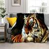 Tigerpläd Djur Supermjuk Varm Fluffig Fleece Lätt Flanellpläd Mysig Pälsklädd Plysch Sängkläder Pläd Gåva