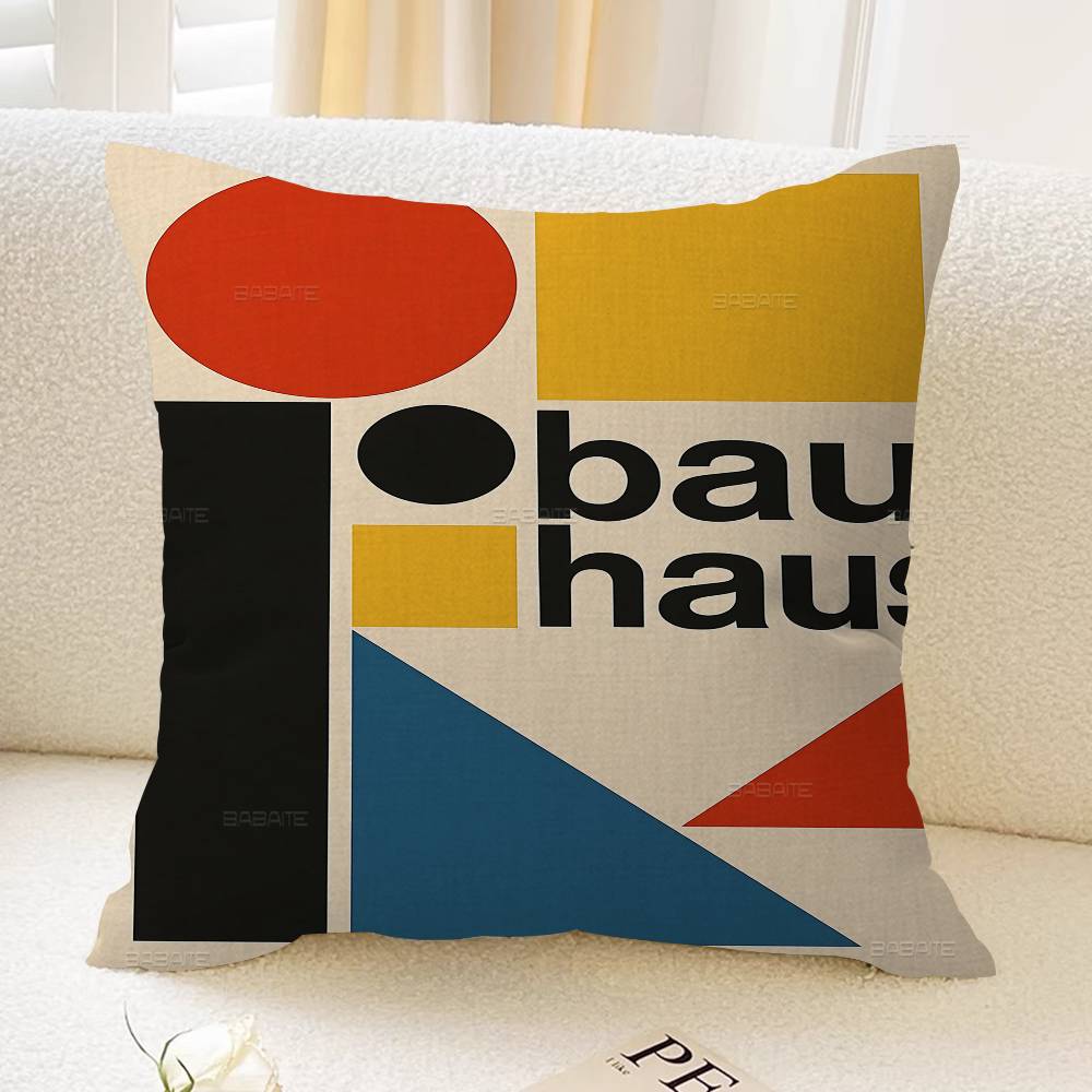 Abstract Orange Bauhaus Geometric Lucky Dragon pillow cover sofa cushion cover home room decoration children gift
