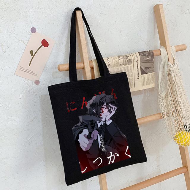 Bungou Stray Dogs Osamu Dazai Япония Аниме Холст Сумка Большая Harajuku Готическая женская сумка-шопер Повседневная винтажная женская сумка на плечо 34*42cm