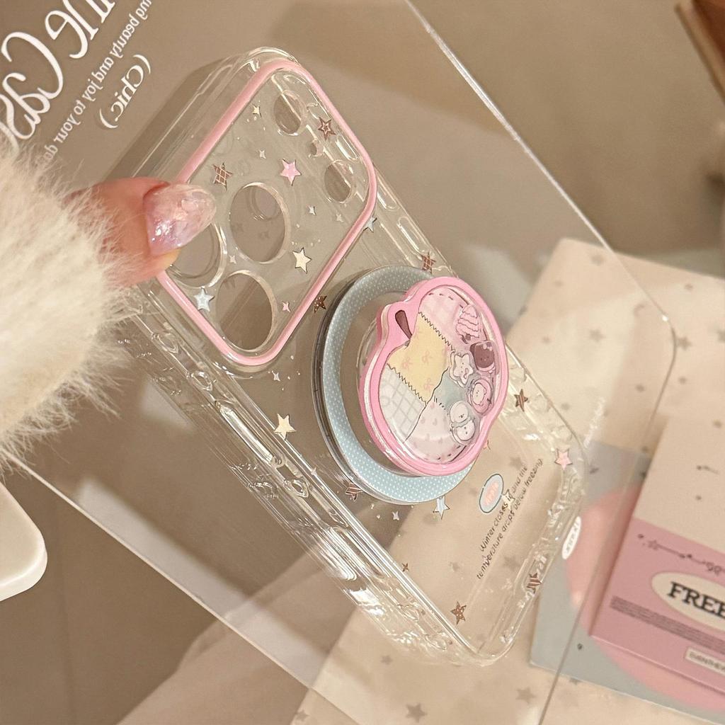 Creative Apple Magnetic Phone Case Compatible with iPhone 16, iPhone 17, and iPhone 17 Pro Max