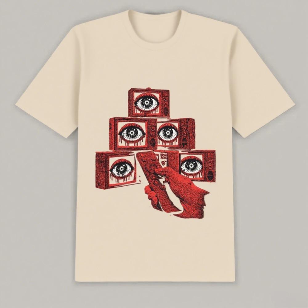 Short-sleeved Art Breathable Daily Style Trend Printing Cotton Women's T-shirt Emerging New Street Style Couple Tide Brand Tops