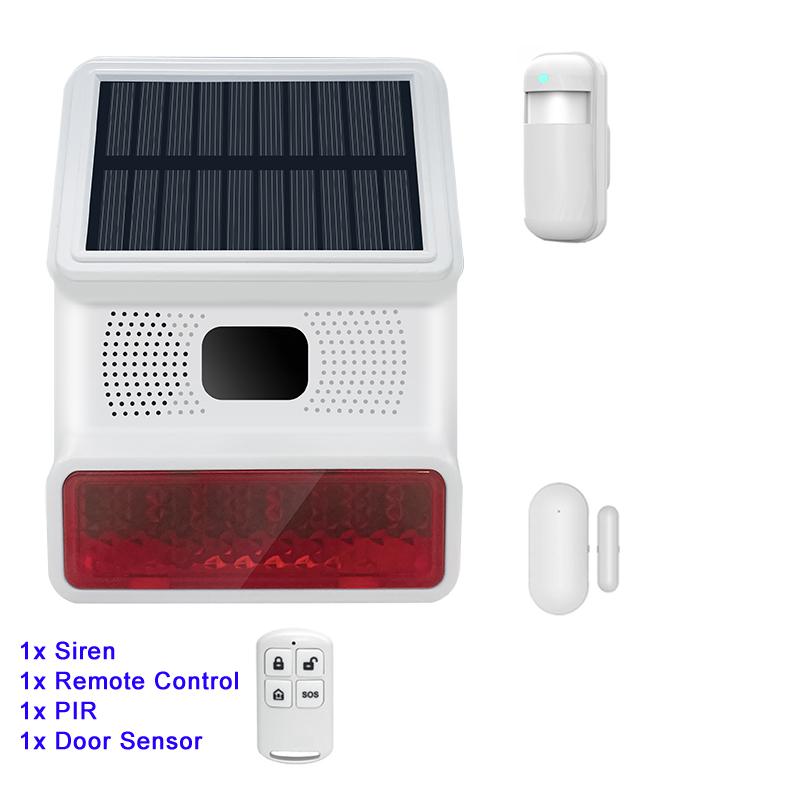 IP65 Waterproof Wireless 433MHz Solar Powered Strobe Siren Alarm For WiFi GSM Home Alarm System