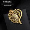 Temperament jewelry fashion personality heart crystal glass brooch high-end corsage women's clothing accessories pin