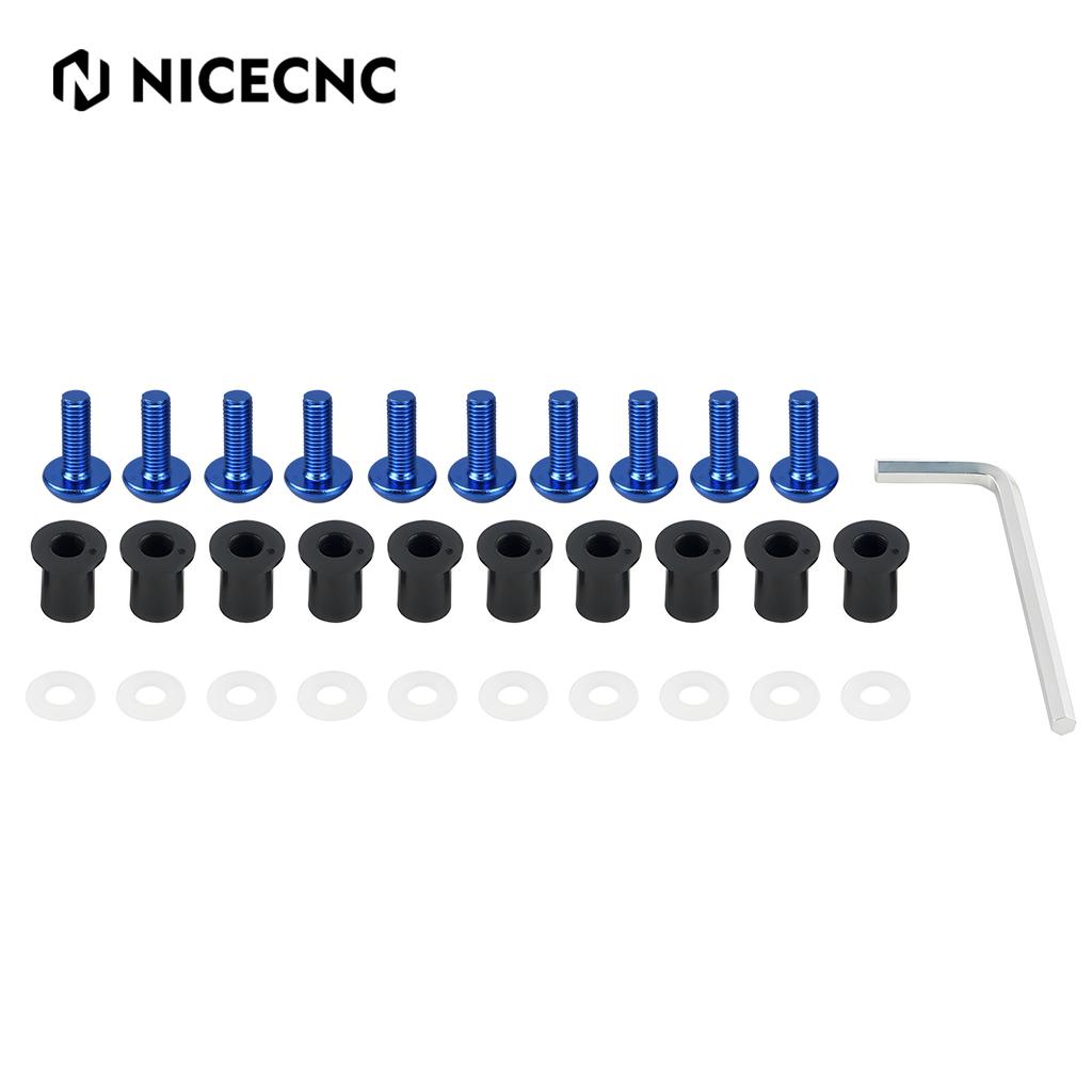 10PCS M5 Windshield Windscreen Fasteners Screws Bolts Nut Kit For Yamaha KTM Honda BMW Suzuki Kawasaki Ducati Aprilia Triumph