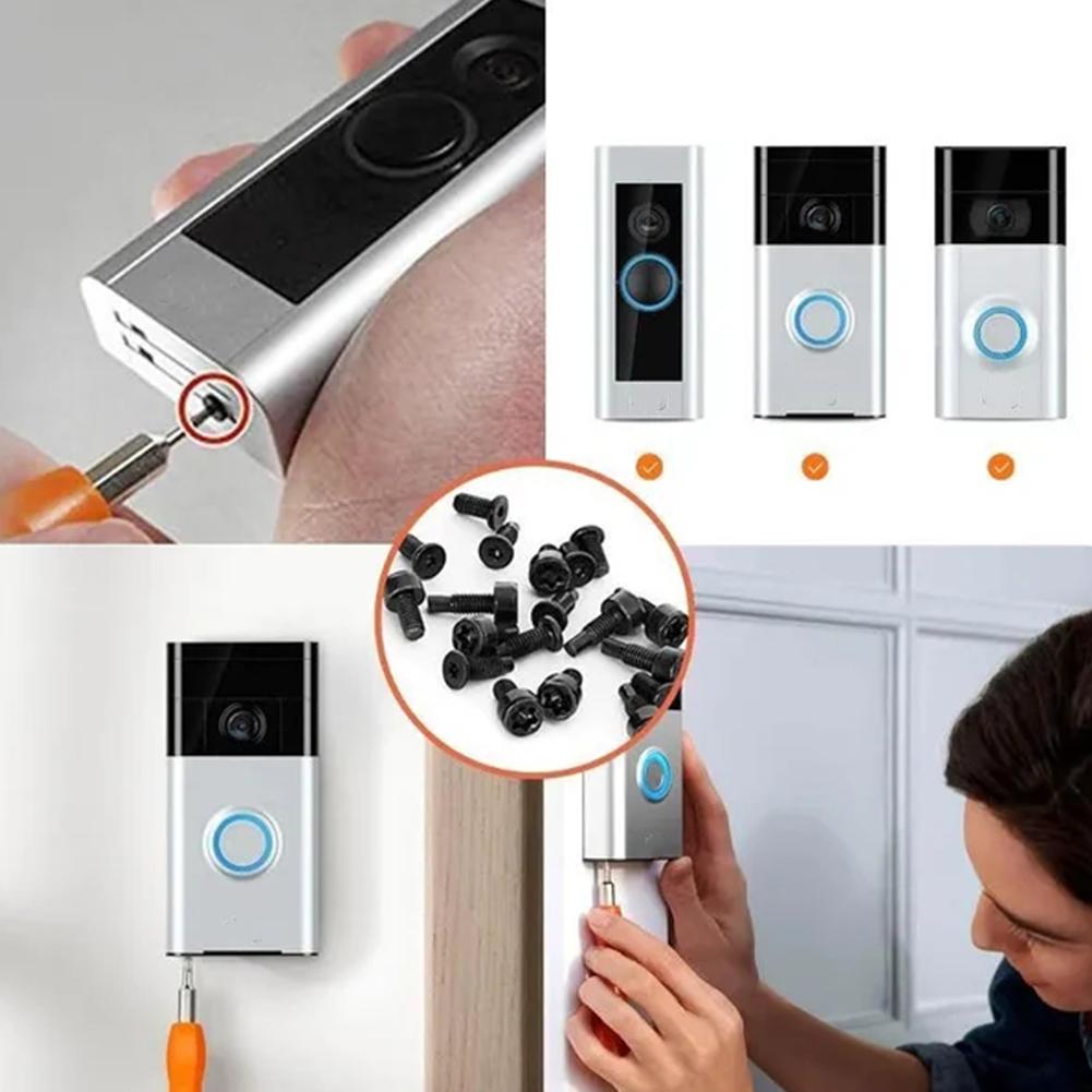 16/20pcs Doorbell Replacement Screws Security Screws T16 T5 Long Short Home Intelligent Doorbell Anti-theft Doorbell Hardware