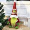 Festive Green Furry Monster Plush Santa Claus Doll Decoration For Christmas American Style