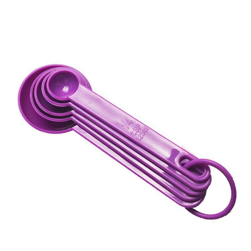 5Pcs Great Helper Baking Cooking Tools Plastic Measuring Spoon Measuring Ladle With Scale