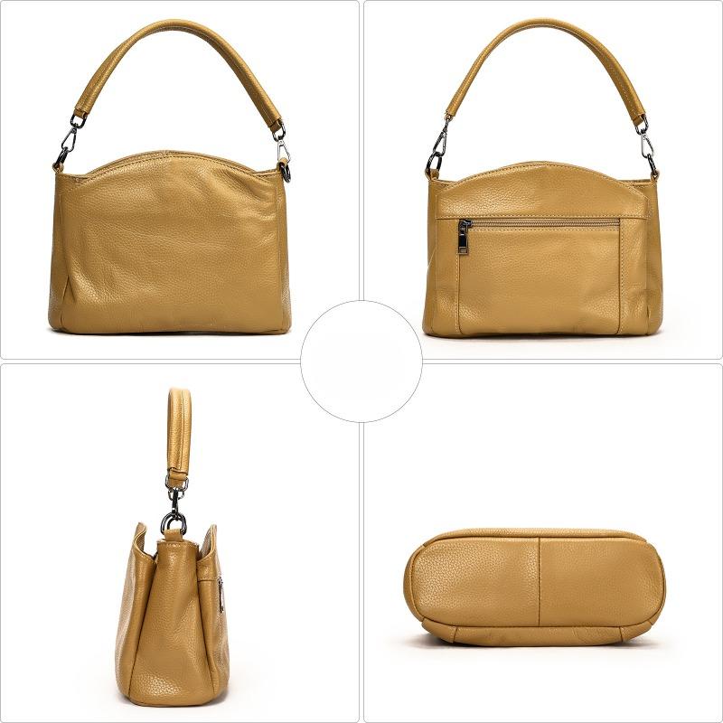 Genuine Leather Women's Crossbody Bag Fashion All-in-one Korean Shoulder Bag High Appearance Level Texture Soft Leather Small Bag