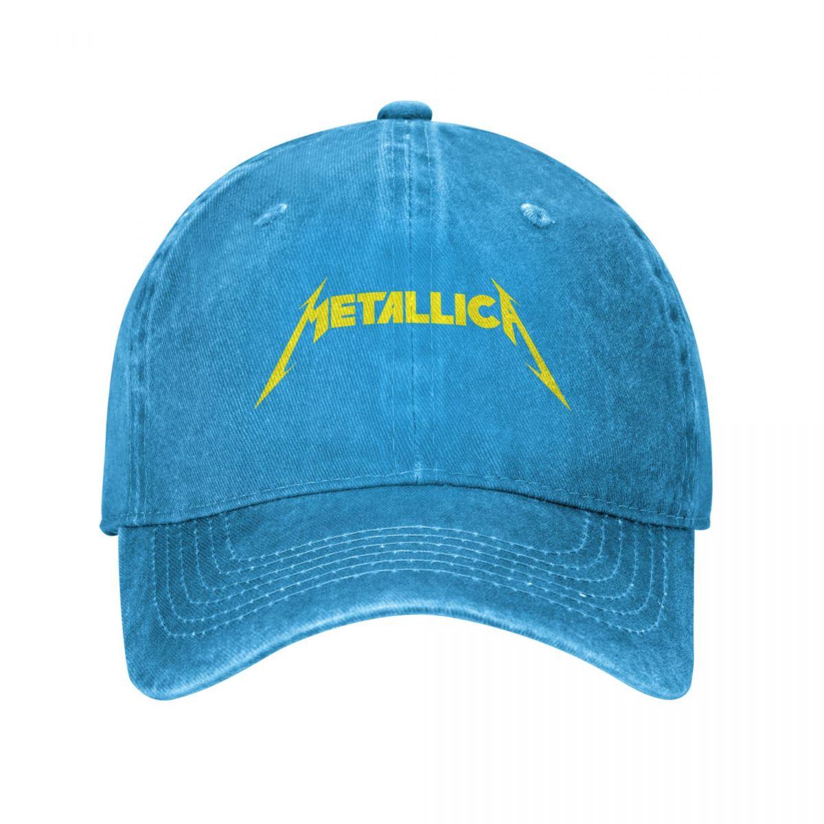 

Metallicas Caps Heavy Metal Band Trucker Hats Stuff Stuff Vintage Distressed Washed Snapback Hat Для жінок унісекс Регульований One Size