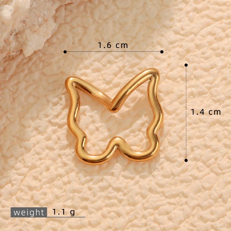 Bow Pendant Charm Necklace & Earring Set - European & American INS Style, Stainless Steel DIY Jewelry.