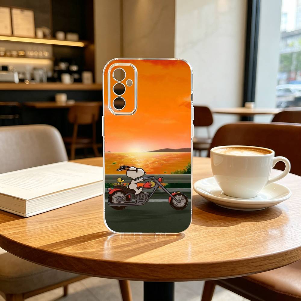 Cartoon Z-S-noopy-PC  Phone Case For SamsungA10,12,20,21S,30,31,40,50,51,52,70,71 Transparent Cover Samsung a52 a52S