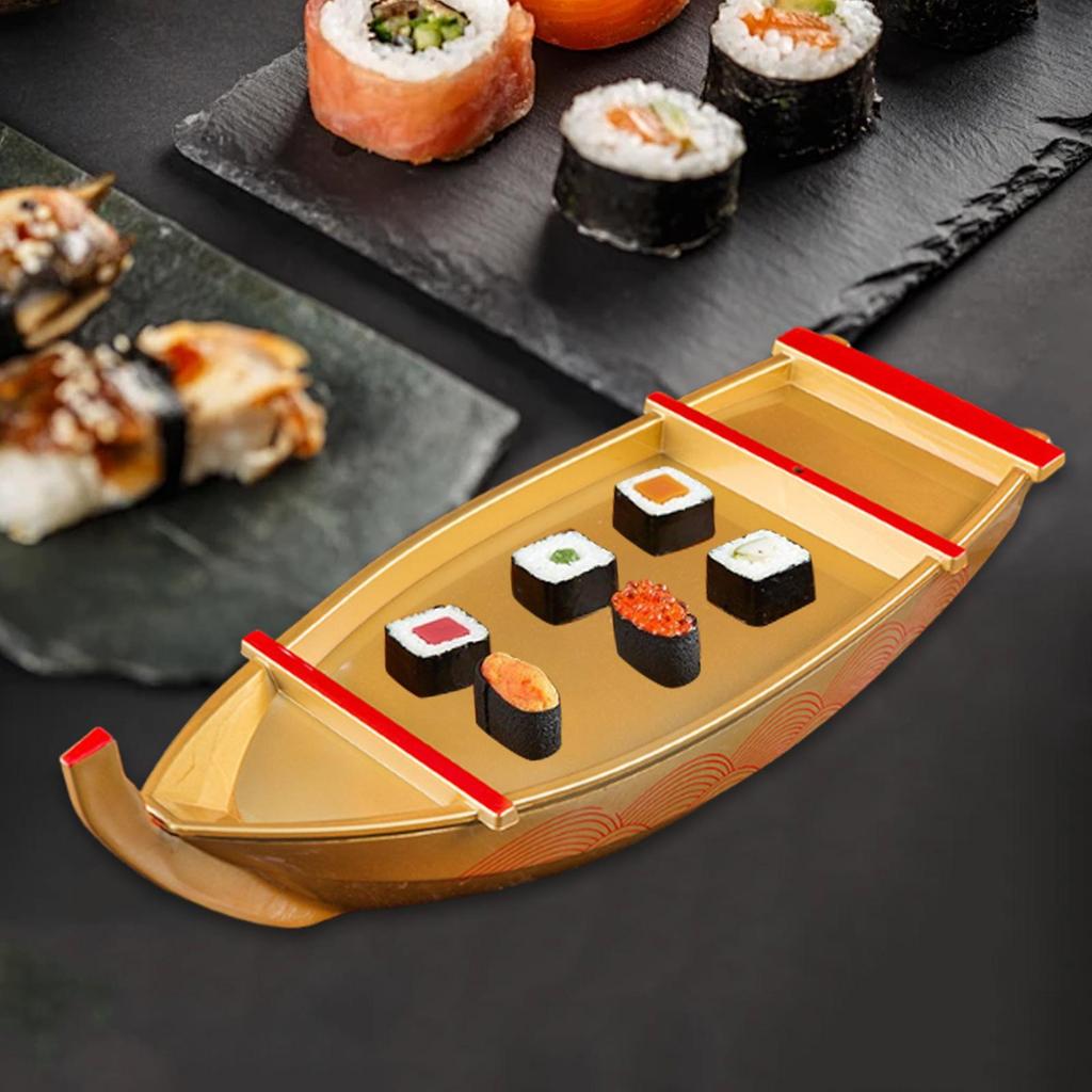 Sushi-Boot Serviertablett, Holz Wiederverwendbare Form Japanisch Glatt Sashimi-Halter Einzugsgeschenk