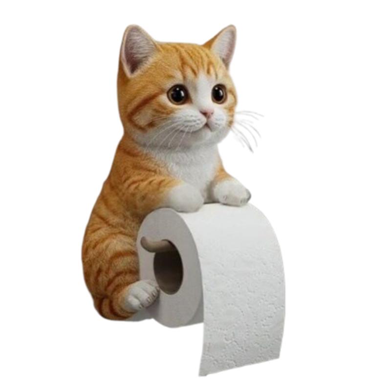 

Держатель для туалетной бумаги в виде кошки Держатель для туалетной бумаги в виде кошки Настенная стойка для рулонов Милый диспенсер Диспенсер для туалетной бумаги для ванной комнаты Украшение