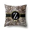 Polyester Pillow Case Decorative Leopard Print Home Furnishing 26 English Letter Printed Pillow Case
