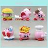 Rozkošná sada 6 figurek jídla Kirby Roztomilá PVC Dekorace do auta Sběratelské hračky