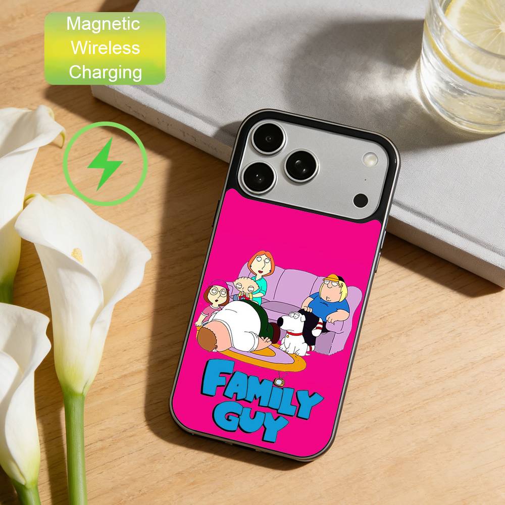 Funny Quote F-Family G-Guy Phone Case For iPhone17,16,15,14,13,12,11 Plus,For Magnetic Wireless Charge Cover iPhone14PROMAX