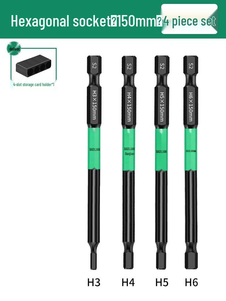 Magnetischer Sechskant-Bit S2-Schaft für Elektro-Schlagschrauber & Druckluftschrauberbohrer Set