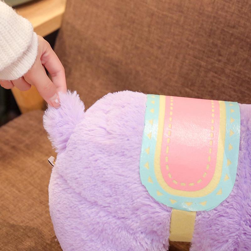 Plush Stuffed Toys Alpaca with Saddle