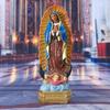 Mexican Virgin Mary Figurine Our Lady of Guadalupe Statue Catholic Statue Resin Crafts Christmas Decoration Home Table Ornament