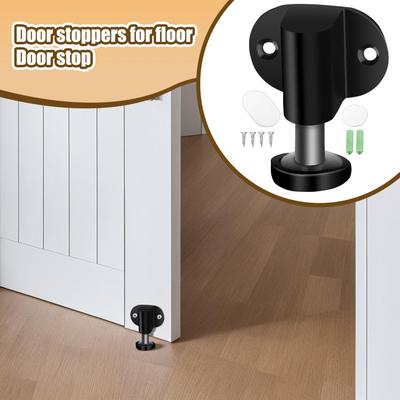 Doorstops For Inside Door Magnetic Door Holder Stopper Floor Mount Adjustable No Drill Catch For Living Room Bedroom Kitchen