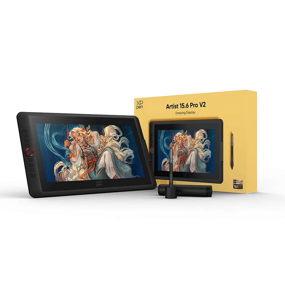 

XP-Pen Artist 15.6 Pro Pro Drawing Screen FHD Drawing Monitor 15.6 8192 Pressure Levels with Wheels and Keys