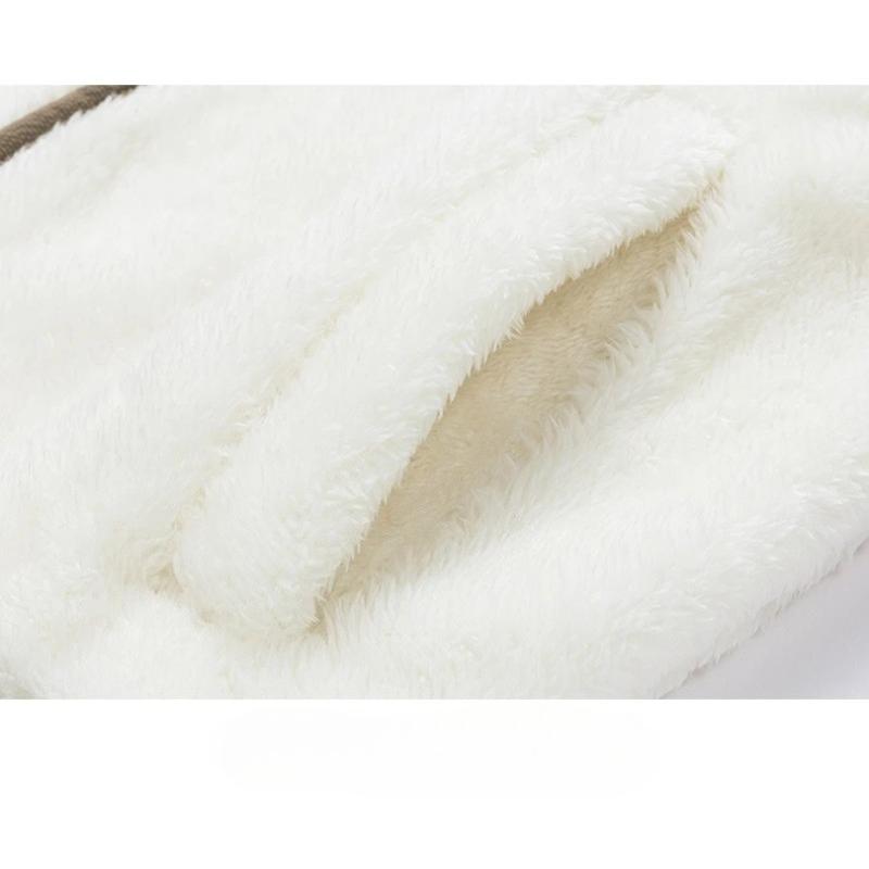 Winter Men's Hoodie Sets Thick Fleece Wind Cold Protection Warm Fashionable Casual Two Piece Set