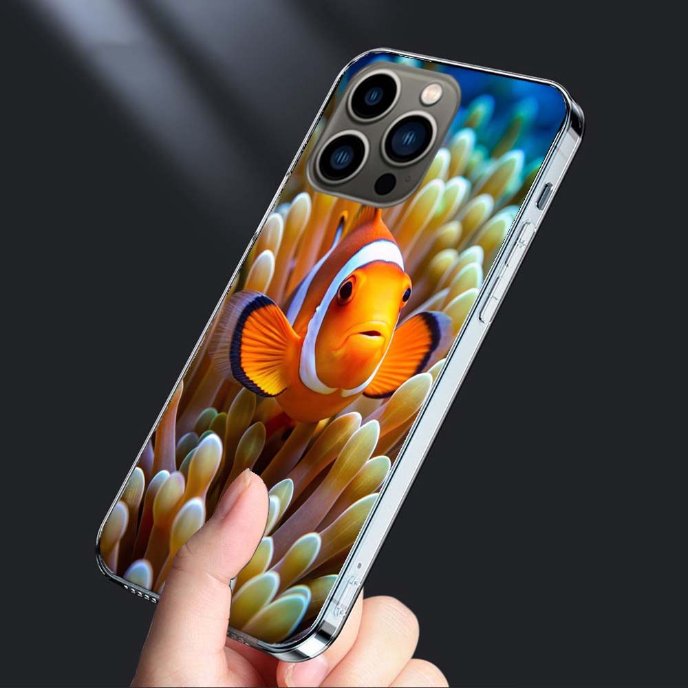Clownfish and Sea Anemone Phone Case For Iphone 16E 15 Pro 14 Plus 17E 16 17 Pro Max Air 11 12 13 Mini Shockproof Capa Cute C