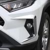 For Toyota RAV4 RAV 4 XA50 - ABS Black Fog Light Lamp Protector Bumper Cover Front Foglight Eyebrow Eyelids Cover Trim
