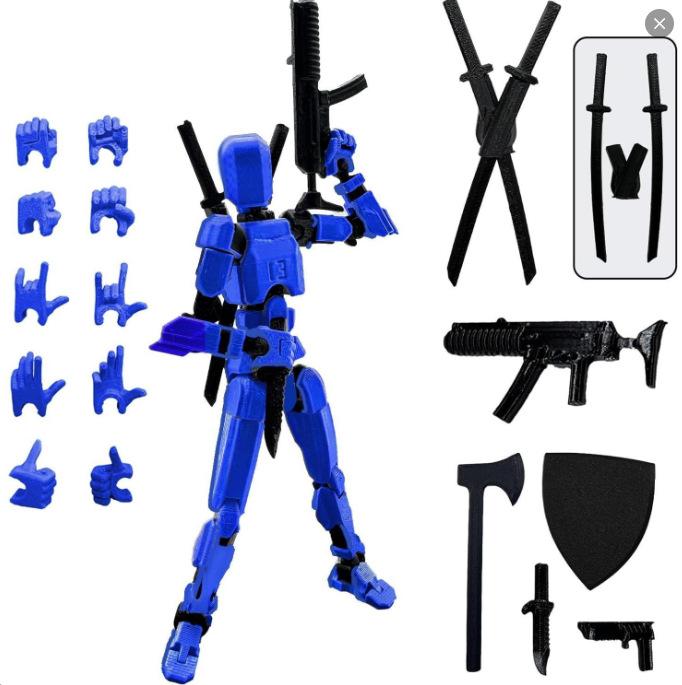 Dummy 13 Action Figure Assemble Well Titan Multi-articular Robot 3D Printer Movable Stress Relief Decompression Birthday Gift