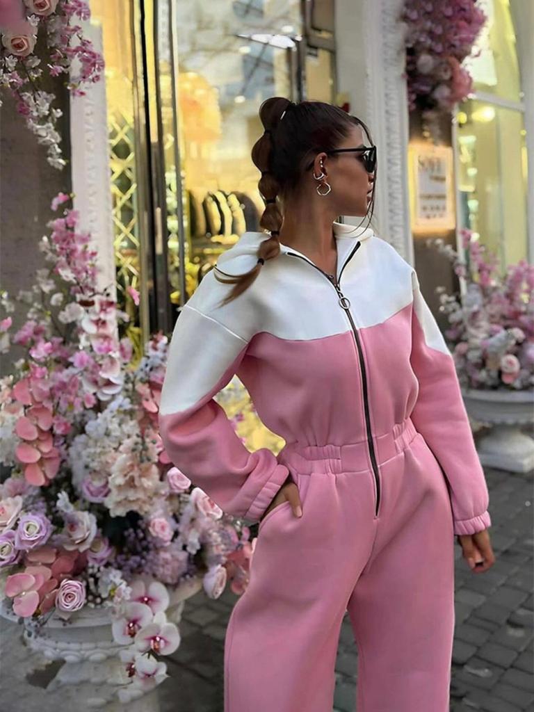 Women's Jumpsuit Casual Contrast Color Jumpsuit