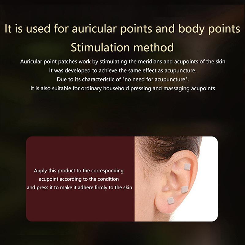 600Pcs Ear Care Ear Acupuncture Massage Therapy Needle Patch Seeds Sticker Auricular Auriculotherapy Vaccaria