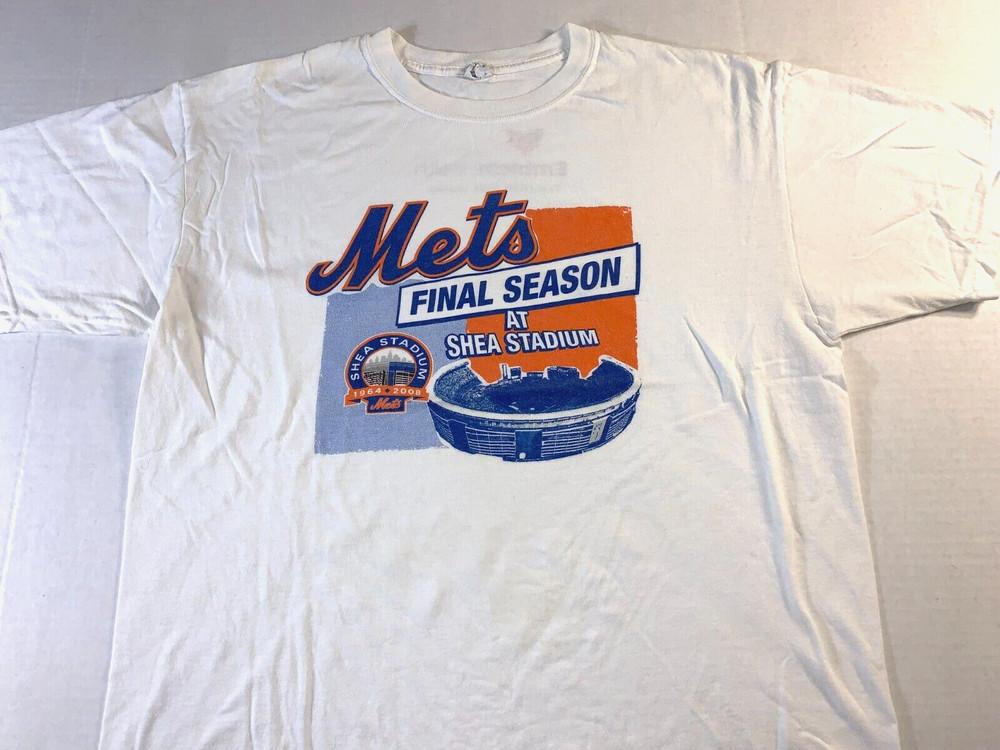 Редкая винтажная футболка New York Mets 2008 года, последний сезон на стадионе Shea. Отличная! БОЛЬШАЯ унисекс футболка XXL