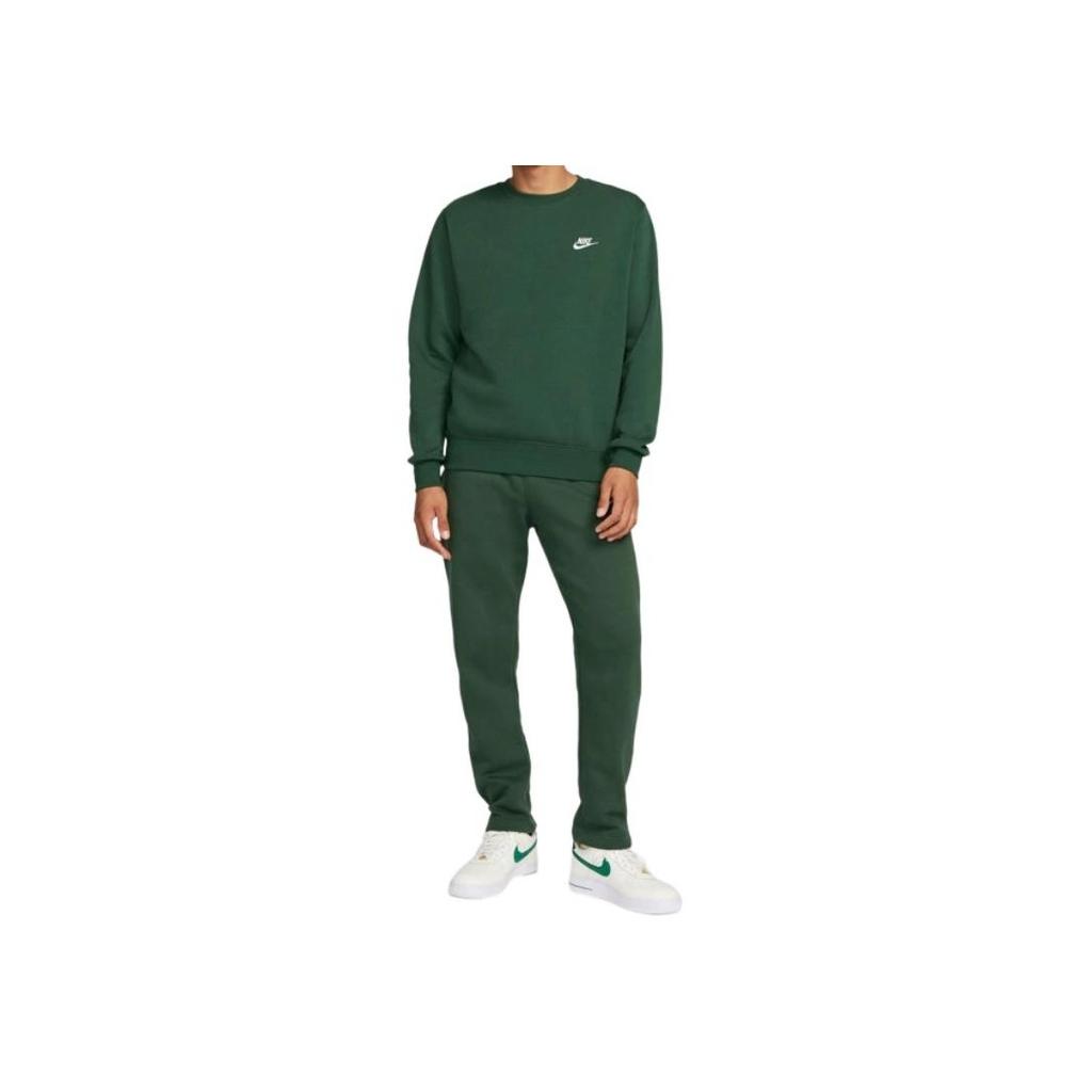 Nike Embroidered Letter Crewneck Pullover Sport Long Sleeve Sweatshirt Men Sweatshirt Green BV2663-323
