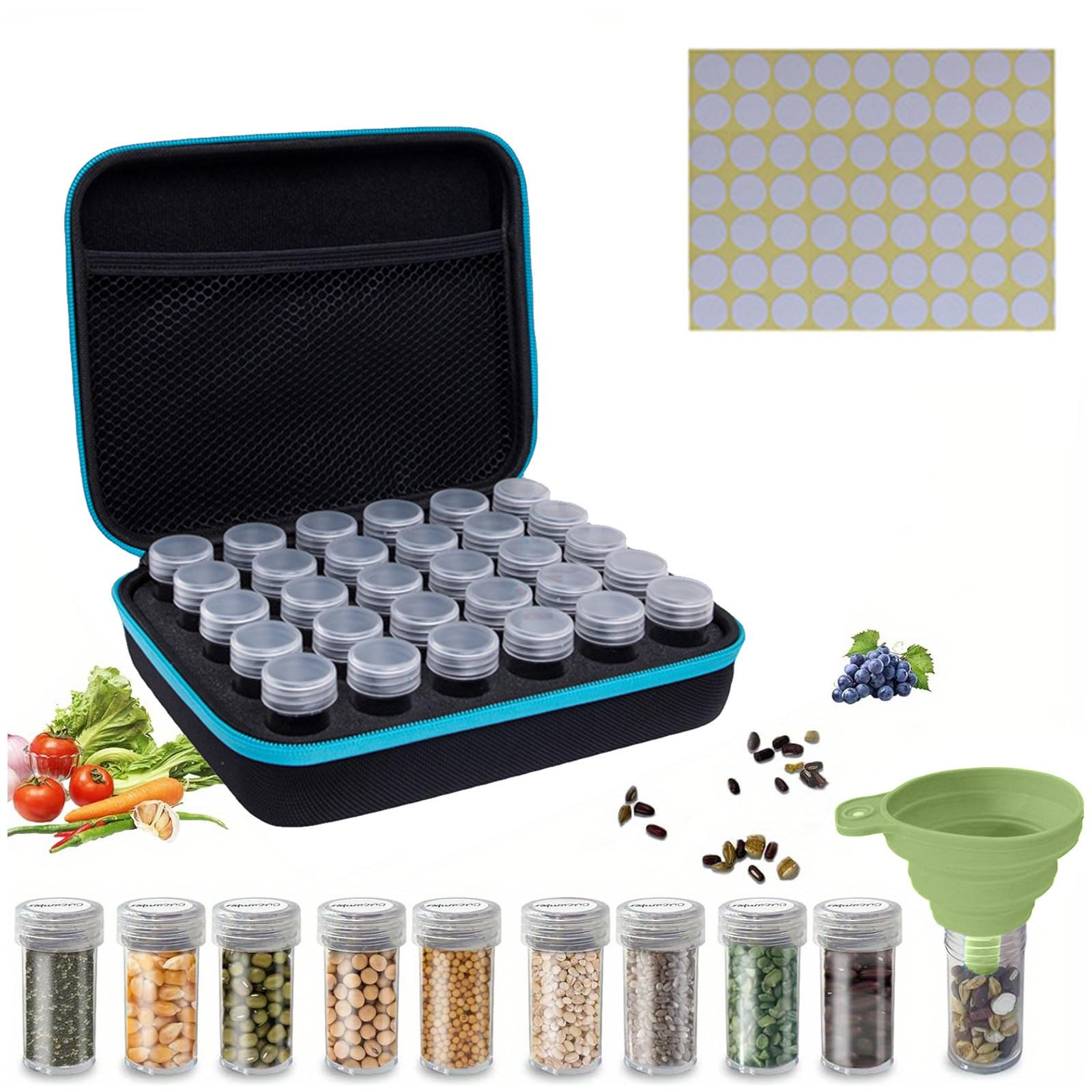 

60 комірок Водонепроникний контейнер для зберігання насіння Розділений для малювання Сумка для зберігання алмазів One Size ціан