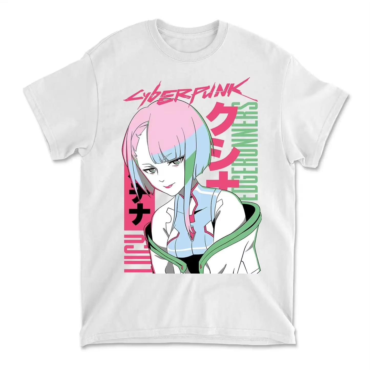 

Cyberpunk Technology Trendy Tshirt for Men Fashionable Pure Cotton Highquality Street Tshirt Gift for Anime Fans and Fans 4XL