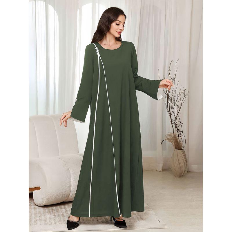 

Ближний Восток Дубай Мода Повседневный Свободный Кардиган Халат Платье Свободный Кардиган Халат Платье Green L