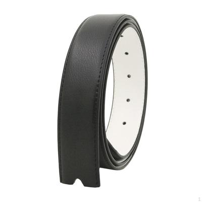 Belt Without Buckle PU Leather 3.3cm Width Casual Adjustable Replacement Strap Western