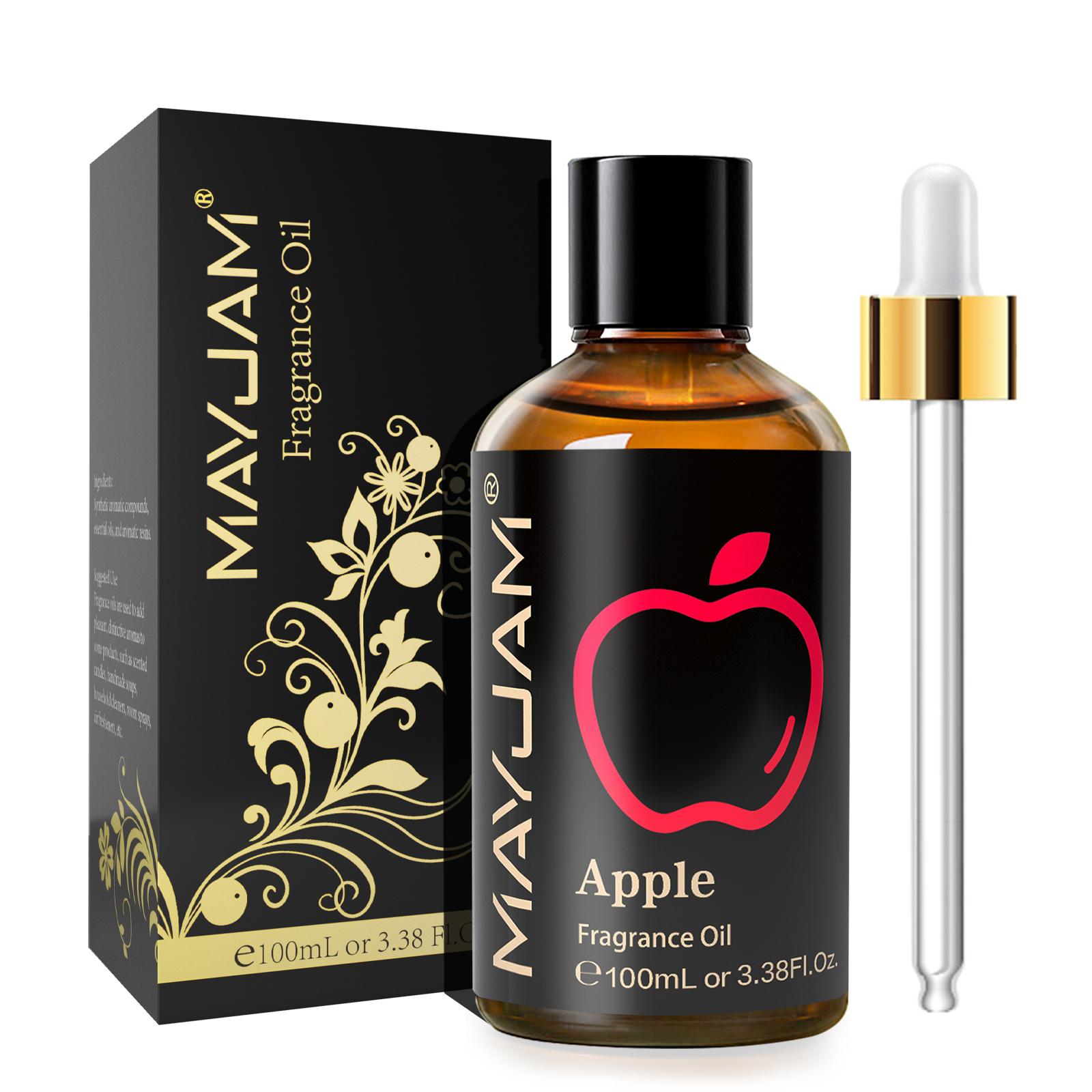 

MAYJAM 100ML/3.38FL.OZ Ароматні олії, Ефірні олії вишні, манго, кокоса та ванілі для ароматерапії Дифузори Спа Йога Мило Виготовлення свічок Apple